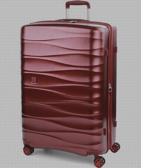 Review de maletas con 4 ruedas roja