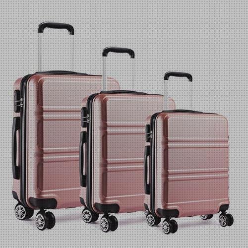 ¿Dónde poder comprar set de maletas de viaje rosa oro?